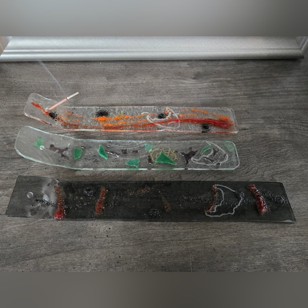 Handmade Glass Incense Holders- Nantucket Island Sign